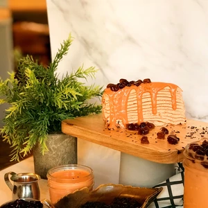 Thai Tea Crepe Cake